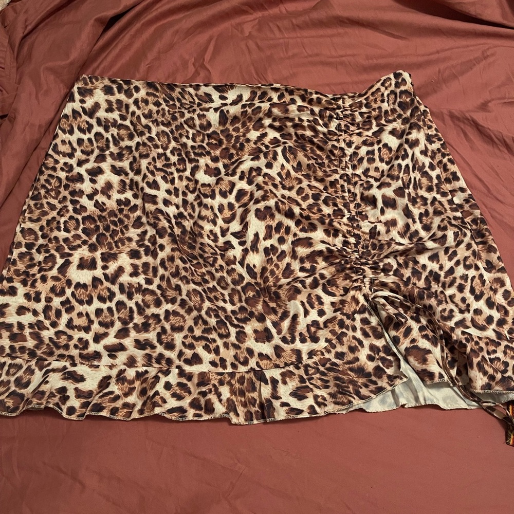 Shein leopard fitted mini skirt